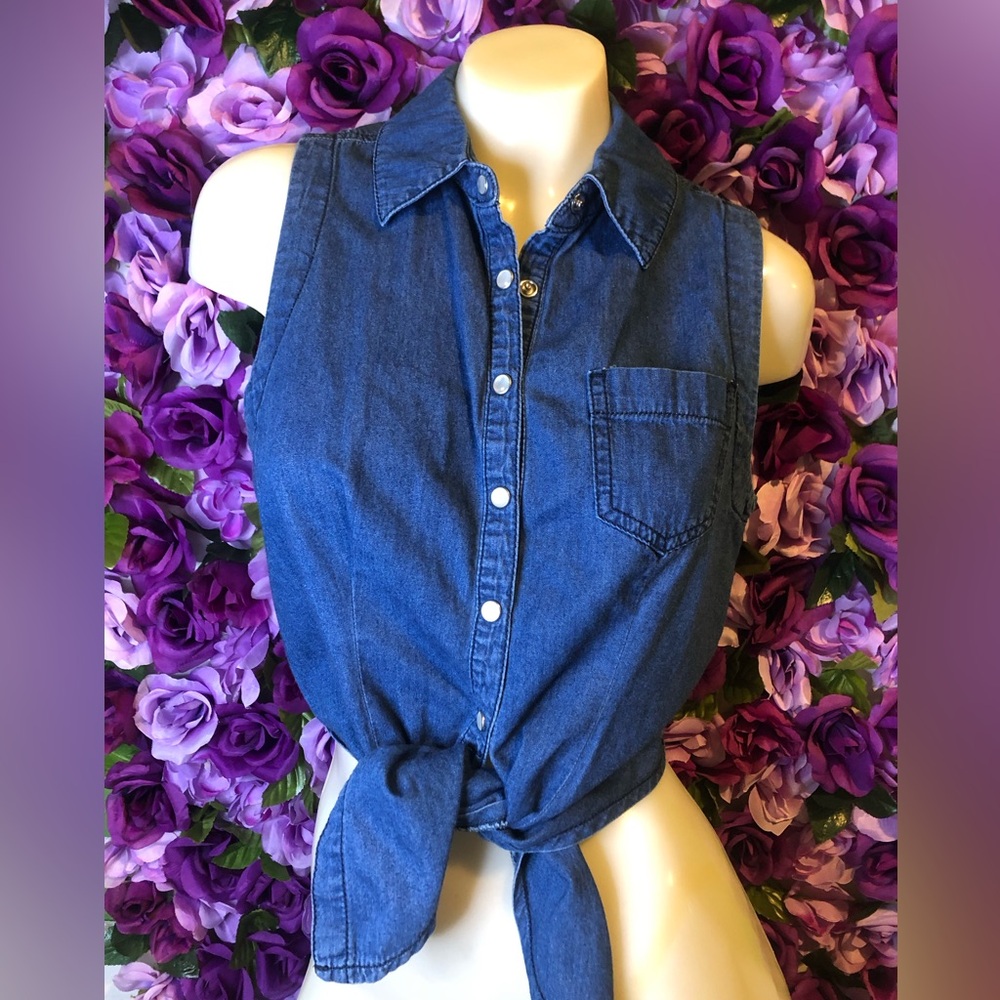 Denim crop top
